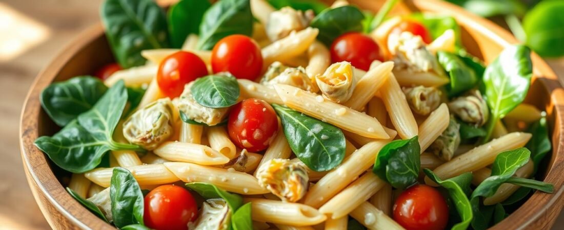 Spinach and Artichoke Pasta Salad Recipe